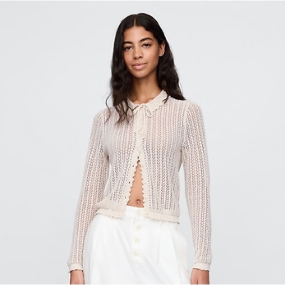 Gap x DOEN pointelle cardigan NWOT